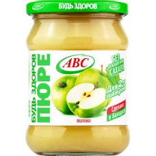 Пюре фруктовое ABC Будь здоров Яблоко, без сахара, 450г в магазинах Лента