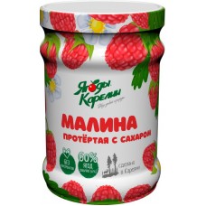 Малина ЯГОДЫ КАРЕЛИИ протертая с сахаром, 280г в магазинах Лента