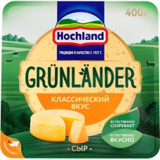 Сыр полутвердый HOCHLAND Grunlander 50%, без змж, 400г в магазинах Лента