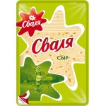 Сыр СВАЛЯ Тильзитер 45%, нарезка, без змж, 125г
