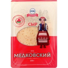 Сыр РОГАЧЕВЪ Медковский 35%, нарезка, без змж, 150г в магазинах Лента