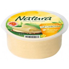 Сыр NATURA Сливочный 45%, без змж, 200г в магазинах Лента