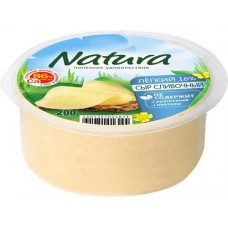 Сыр NATURA Сливочный Легкий 30%, без змж, 200г в магазинах Лента