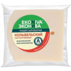 Сыр полутвердый ЭКОНИВА Колыбельский 45%, без змж, весовой в магазинах Лента