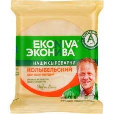 Сыр полутвердый ЭКОНИВА Колыбельский 45%, без змж, 200г в магазинах Лента