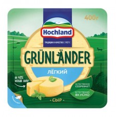 Сыр полутвердый HOCHLAND Grunlander Легкий 35%, без змж, 400г в магазинах Лента