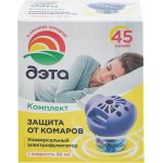 Комплект от комаров ДЭТА Insecto Жидкость от комаров 45 ночей, 30мл + Электрофумигатор