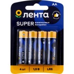 Элементы питания ЛЕНТА АА алкалиновый Арт. ALR604, 4шт