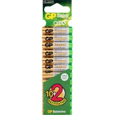 Элемент питания GP AAA, 10шт+2шт бесплатно в магазинах Лента