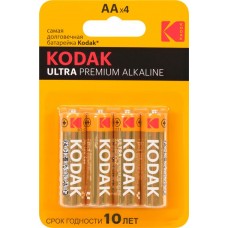 Батарейки KODAK Ultra Premium Alkaline LR6-4BL KAA-4UD Б0005248, 4шт в магазинах Лента
