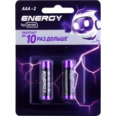 Элемент питания ENERGY BY LENTEL Alkaline battery, Арт. AAA LR03-2B в магазинах Лента