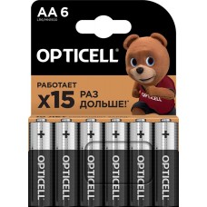Батарейка OPTICELL AA, Арт. 5051006, 6шт в магазинах Лента