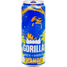 Напиток энергетический GORILLA Mango Coconut тонизирующий сильногазированный, 0.45л в магазинах Лента