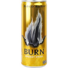 Напиток энергетический BURN Gold Rush тонизирующий сильногазированный, 0.25л в магазинах Лента