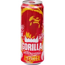 Напиток энергетический GORILLA Личи и груша пастеризованный сильногазированный, 0.45л в магазинах Лента
