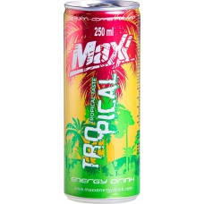 Напиток энергетический MAXX Tropical Тропические фрукты тонизирующий газированный, 0.25л в магазинах Лента