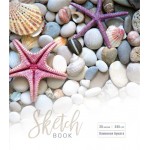 Скетчбук ПЗБМ Камушки/Морская звезда А5 20 листов, на гребне