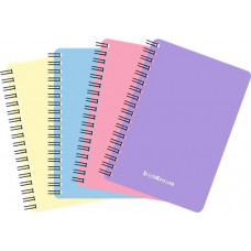 Тетрадь общая ERICH KRAUSE Pastel А6 80 листов в клетку с пластиковой обложкой, на спирали Арт. 50161 в магазинах Лента