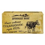 Масло сливочное ДЕРЕВЕНСКАЯ ЖИЗНЬ Традиционное 82,5%, без змж, 200г Масло сливочное ДЕРЕВЕНСКАЯ ЖИЗНЬ Традиционное 82,5%, без змж, 200г