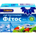 Сыр рассольный ЛЕНТА Фетос, без змж, 200г