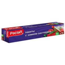 Пакеты PACLAN 27x28см, 3л, с замком, Арт. 404040, 10шт в магазинах Лента