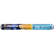 Фольга алюминиевая ЛЕНТА 29см, 30м в магазинах Лента