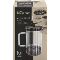 Френч-пресс HOMECLUB Crystal 600мл, стекло, нержавеющая сталь Арт. NB-f1 в магазинах Лента