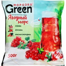 Морс ягодный МОРОЗКО GREEN c клюквой, брусникой и красной смородиной, 300г в магазинах Лента