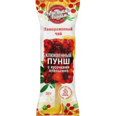 Чай замороженный ЧИСТАЯ ЛИНИЯ Клюквенный пунш, с кусочками апельсина, 50г в магазинах Лента