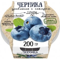 Черника дробленая ЕГОРЬЕВСКИЕ ТРАДИЦИИ с сахаром, 200г в магазинах Лента