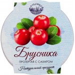 Брусника протертая ЛУКОШКО с сахаром, 200г