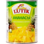 Ананасы LUTIK кусочки в сиропе, 580мл Ананасы LUTIK кусочки в сиропе, 580мл