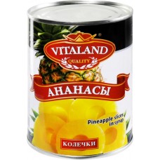 Ананасы VITALAND колечки, 580мл в магазинах Лента