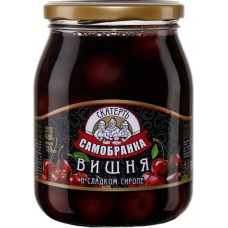Вишня СКАТЕРТЬ-САМОБРАНКА с косточкой в сладком сиропе, 720мл в магазинах Лента