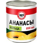 Ананасы 365 ДНЕЙ кольца в сиропе, 850мл Ананасы 365 ДНЕЙ кольца в сиропе, 850мл