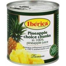 Ананасы отборные IBERICA кусочки в 100% ананасовом соке, 435мл в магазинах Лента Ананасы отборные IBERICA кусочки в 100% ананасовом соке, 435мл в магазинах Лента