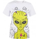 Футболка женская INWIN Hit, белая со светящимся в темноте принтом, Арт. CTSS2239 Футболка женская INWIN Hit, белая со светящимся в темноте принтом, Арт. CTSS2239