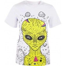 Футболка женская INWIN Hit, белая со светящимся в темноте принтом, Арт. CTSS2239 в магазинах Лента