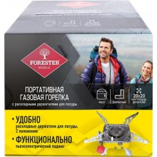 Горелка газовая туристическая в чехле FORESTER Mobile, с раскладными держателями для посуды, Арт. MG-3 в магазинах Лента