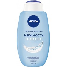 Гель-уход для душа NIVEA Нежность и забота для всей семьи увлажняющий, для чувствительной кожи, 750мл в магазинах Лента