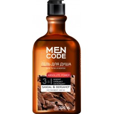 Гель для душа MEN CODE Absolute power с экстрактами сандала и бергамота, 300мл в магазинах Лента