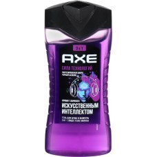 Гель для душа и шампунь мужской AXE 3в1 Сила технологий Синтезированная амбра Черный базилик, 250мл в магазинах Лента