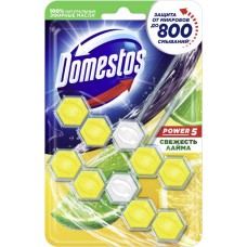Блок для унитаза DOMESTOS Power 5 Duo Свежесть лайма, 2x55г в магазинах Лента