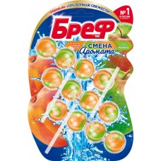 Блок для унитаза БРЕФ Perfume Switch Сочный персик, яблоко, 3x50г в магазинах Лента