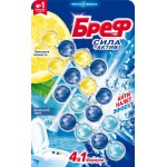 Блок для унитаза БРЕФ Сила-Актив Лимонная свежесть и Океанский бриз, 4x50г