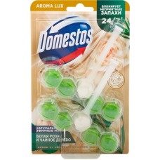 Блок для унитаза DOMESTOS Power 5 duo Свежесть зеленого чая, 100г в магазинах Лента