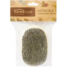 Мочалка HOMECLUB Объемный овал, лен в магазинах Лента