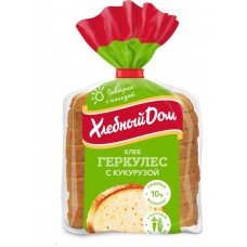 Хлеб ХЛЕБНЫЙ ДОМ Геркулес с кукурузой, 255г в магазинах Лента