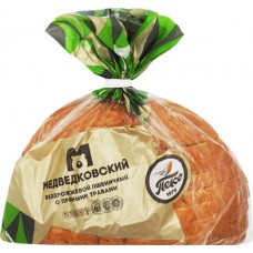 Хлеб бездрожжевой ПЕКО Медведковский с пряными травами, 300г в магазинах Лента