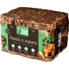 Хлеб бездрожжевой заварной РИЖСКИЙ ХЛЕБ Ржаной подовый со злаками, 300г в магазинах Лента